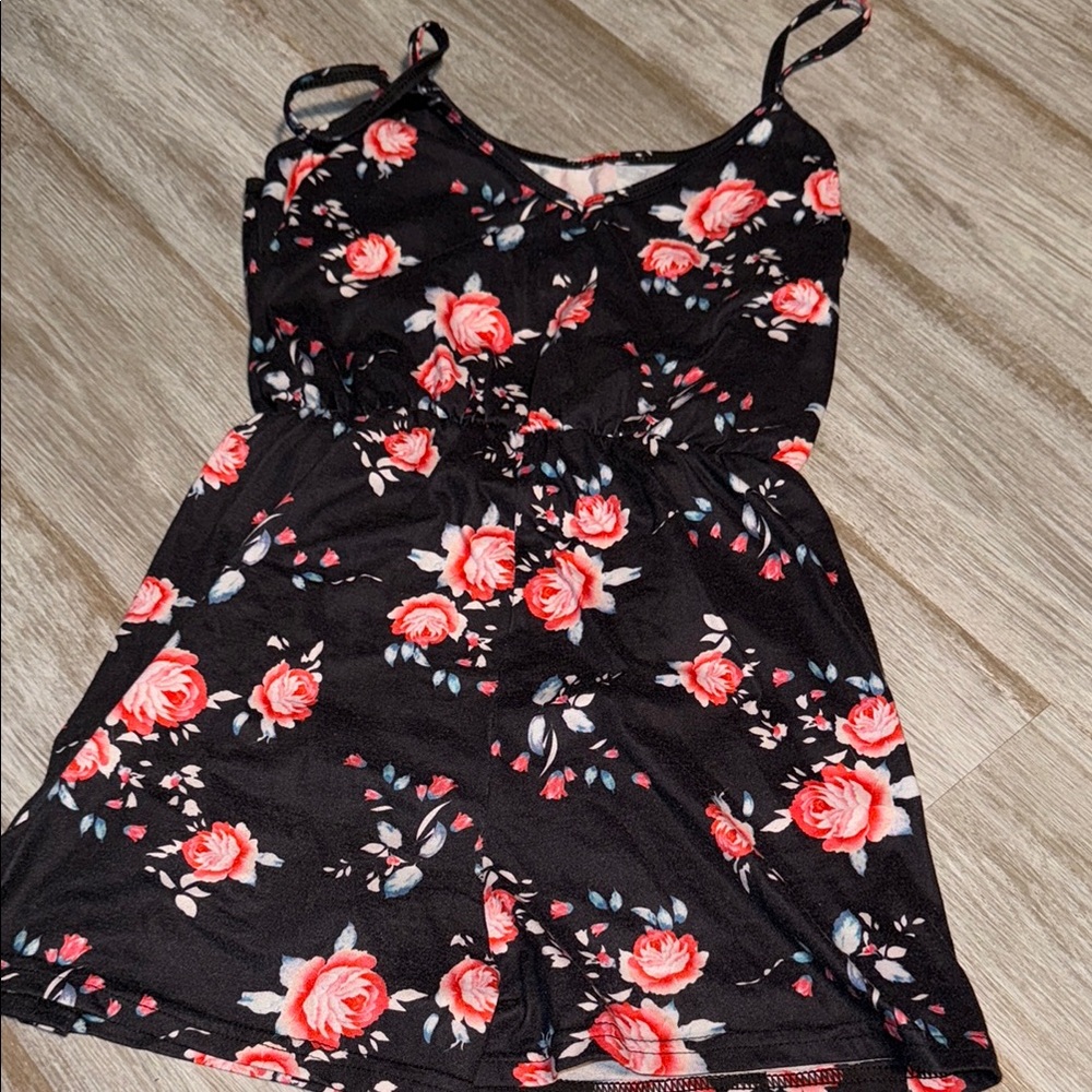 Zara Black and Pink Jumpsuit